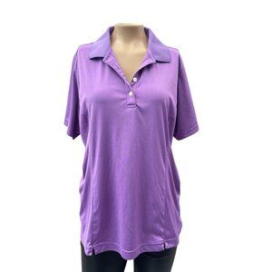 FootJoy Purple Polo Shirt Golf‎ Apparel Cotton Blend Short Sleeve CSTOR Womens L